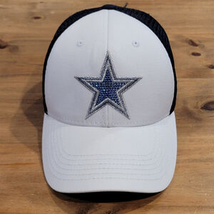 Dallas Cowboys Hat Womens Bling Stones Star Logo Snapback Mesh Back NFL